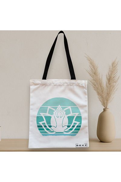 BEKZ Textile Bag With Zipper, Yoga Tote Bag 13, 38x34.5 Cm, ​​White, ®