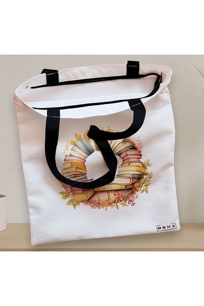 BEKZ Textile Bag With Zipper, Tote Bag, Model Books 55 38 X 34.5 Cm, ​​White, ®