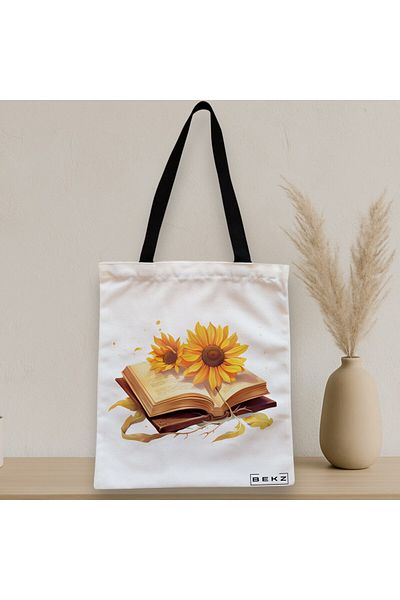 BEKZ Textile Bag With Zipper, Tote Bag, Model Books 45 38 X 34.5 Cm, ​​White, ®