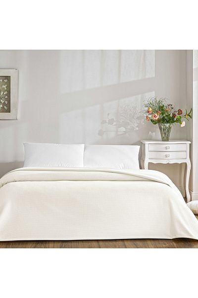 Linens Monty Single Cotton Pike, White Color