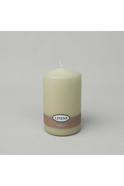 Linens Basic Çap 8 Cm Yükseklik 13 Cm Baton Mum Bej