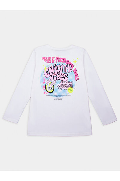 2kids2mom Tricou cu mânecă lungă cu design dinamic Enjoy The Vibes scris pe s...