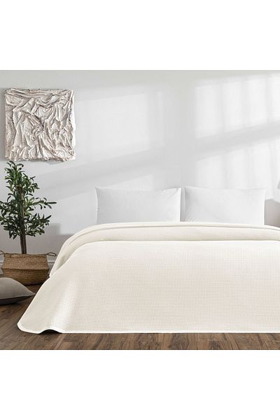 Linens بيكيه مزدوج - لون إكرو