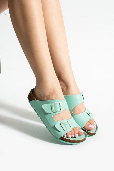 COMFORT OF PANTOFOLE Γυναικείες παντόφλες νεροπράσινες