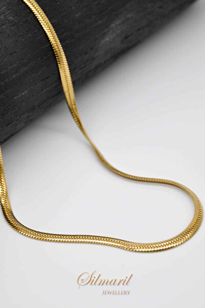 Silmaril Store قلادة VIP موديل ذهبي مسطح من الفولاذ للجنسين - ستانلس ستيل لا ...