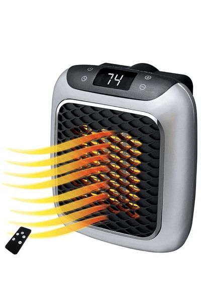 Generic Portable Space Heater with Digital Display, Remote Control, Timer Function, Grey