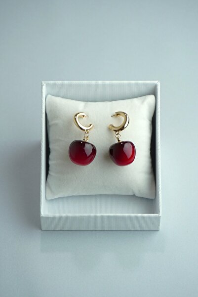 Rumon Gold Detaylı Kiraz Küpe