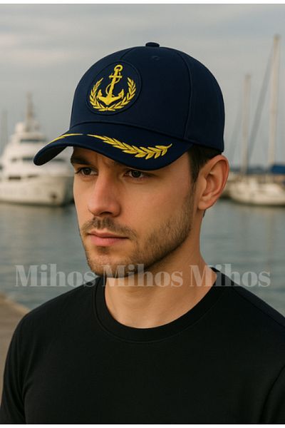 Mihos Унисекс шапка Captain Sail, тъмносиня