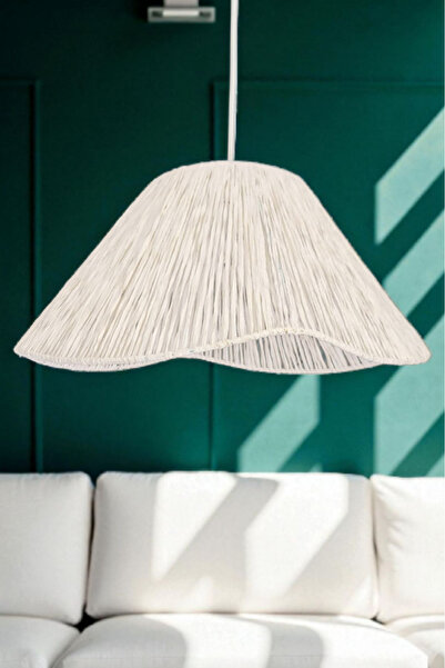 Bubihome Ariana Dekoratif Aydınlatma , Rustik İskandinav Avize Beyaz