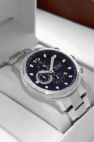 Ferrucci Function Men's Wristwatch Steel Band Silver-rose Bracelet with Gift 3atm Sdfer061