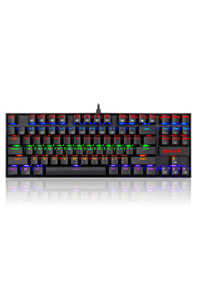 REDRAGON K552-kr Kumara Red Switch Rainbow Tkl Tr Q Mekanik Siyah Kablolu Gaming (OYUNCU) Klavye