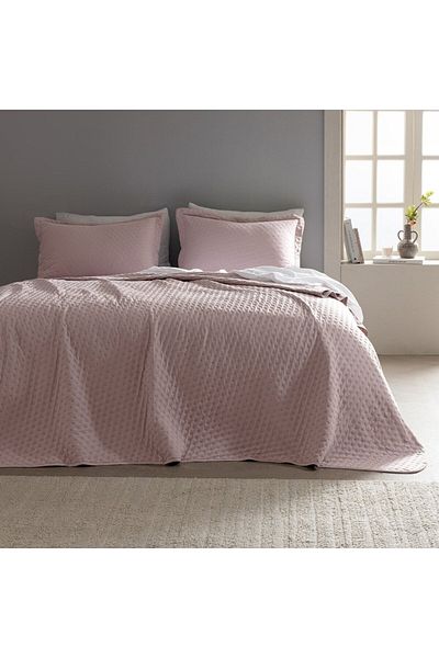Madame Coco Rennes Doppelbett-Tagesdecke - Puder