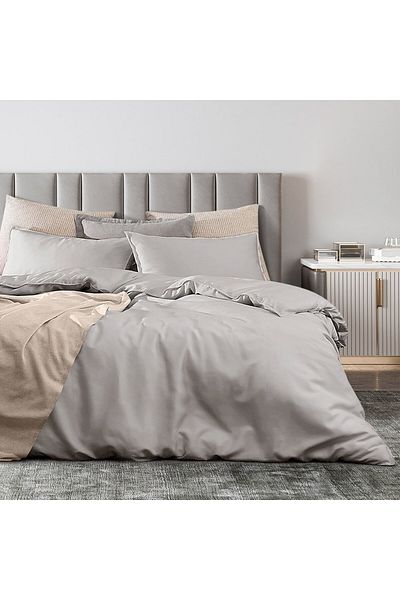 Madame Coco Loire King Size Tencel Bettbezug-Set (Tencel:trade_mark:) - Grau