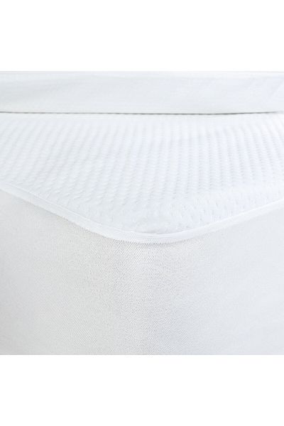 Madame Coco Clarte Flüssigkeitsdichte Spannbettmatratze für Einzelbett, Weiß
