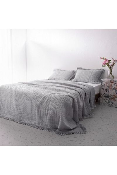 Madame Coco Maryon Einzel-Tagesdecke - Grau