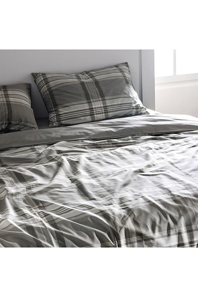 Madame Coco Rhone Doppeltes Bettbezug-Set aus Baumwolle mit Print - Khaki