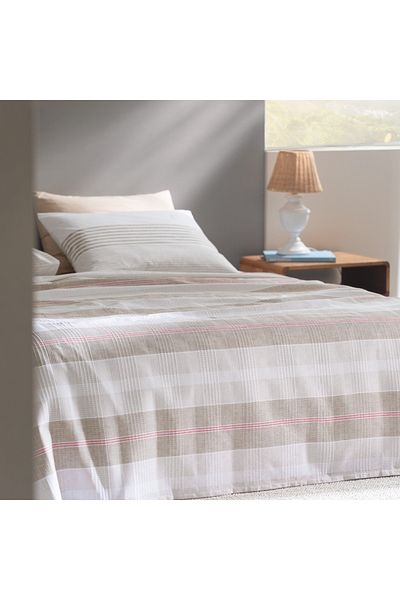Madame Coco Henri Doppeltes Ecocell-Piqué-Set mit Druck - Beige