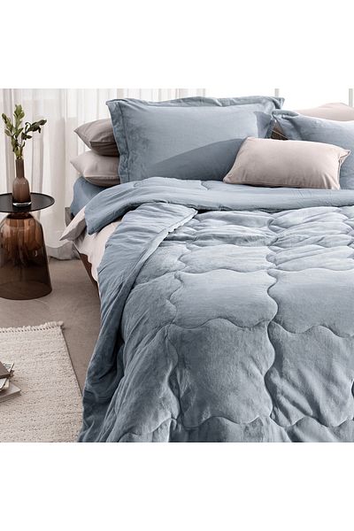 Madame Coco Kaira Doppelbett-Bettdeckenset - Indigo