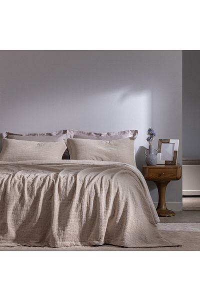 Madame Coco Feolette Doppelbett-Tagesdecke - Ecru