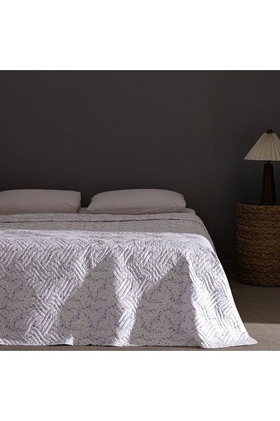 Madame Coco Octave Bedruckte Tagesdecke, Kingsize, Pflaume