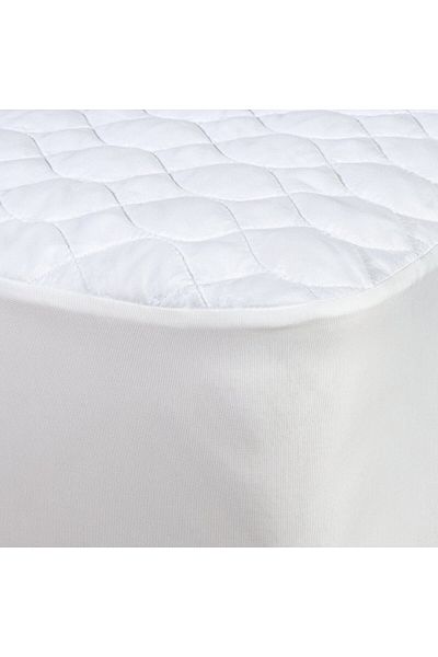 Madame Coco Eleta Gesteppte Spannbettlaken für Kingsize-Betten, Weiß