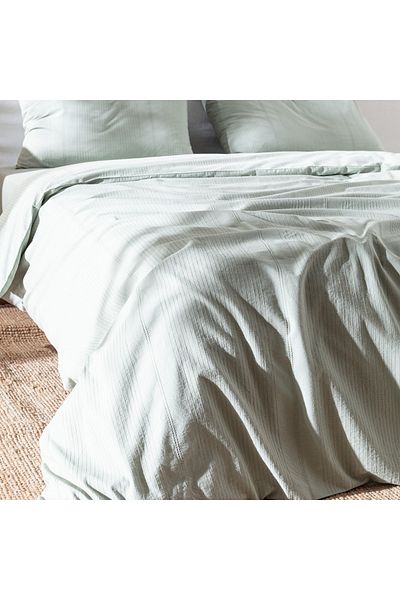 Madame Coco Rosalie Einzelbettbezug-Set aus 100 % Dobby-Baumwolle – Khaki