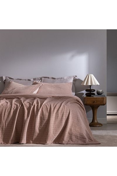 Madame Coco Feolette Doppelbett-Tagesdecke - Puder
