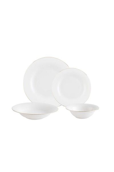 Madame Coco Dormir 24-teiliges Tafelservice für 6 Personen - Weiß/Gold