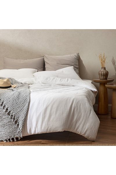 Madame Coco Marla Musselin-Bettbezug-Set für Kingsize, elastisch