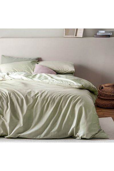 Madame Coco Odette Einzelbettbezug-Set, 100 % Baumwolle, Ranforce-Druck, Khaki
