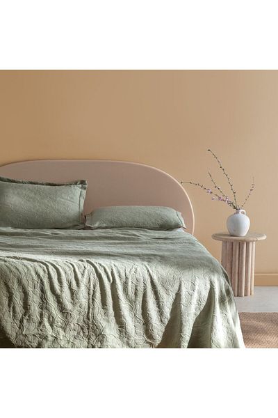 Madame Coco Tagesdecke Chantal, Doppelbett, 100 % Baumwolle, Khaki