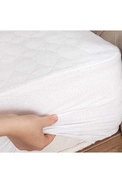 Madame Coco Gesteppte Spannbettmatratze für Einzelbett - Weiß