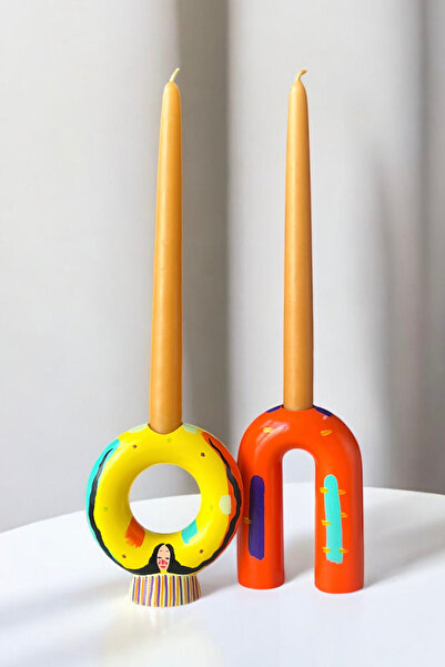 ARİENEL Dekoratif Mumluk & Şamdan | The Arienel Girls | Çok Renkli | El Yapımı | Unique | Artistic