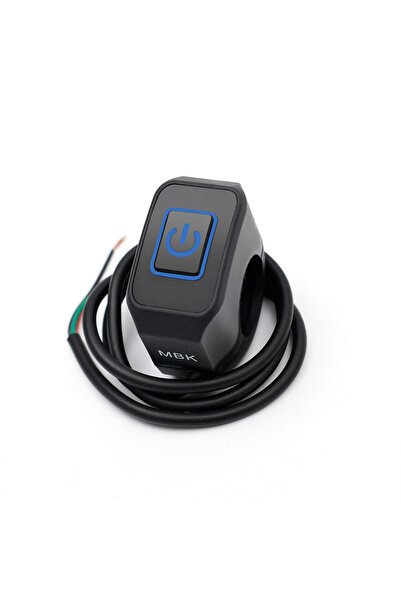 Choice4 Blue Universal Motorcycle Handlebar Switch Button 12V Button Connecto...