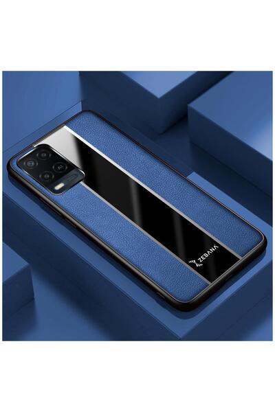 Zebana حافظة جلدية فاخرة متوافقة مع هاتف اوبو A94 باللون الأزرق