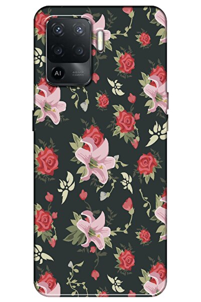 Dara Aksesuar حافظة متوافقة مع هاتف اوبو A94 حافظة سيليكون زهور الربيع 1 ( مط...