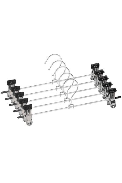 Generic 25 Pack, High-grade Metal Hangers, Wardrobe Organizer, With 2 Clips, Pants Hanger With Clips