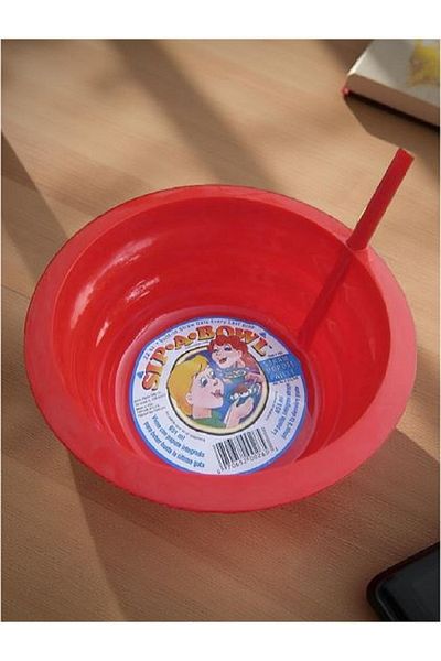 ARROW Sip-A Cereal Bowl with Built-in Straw