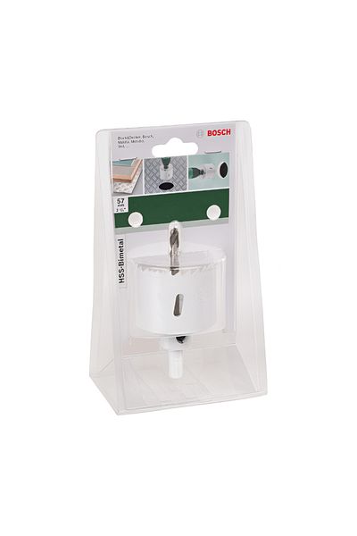 Bosch Variable Tooth Spacing HSS Bi-Metal Hole Saw White and Silver 57mm