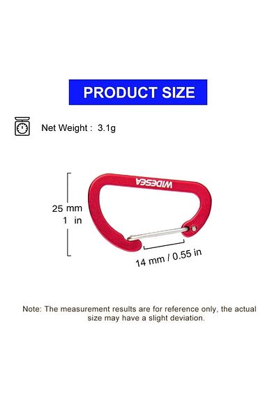 Choice Red Widesea 4pcs Camping Hiking Mountaineering Buckle Aluminium Alloy Cord Buckles Equipment Outdoor