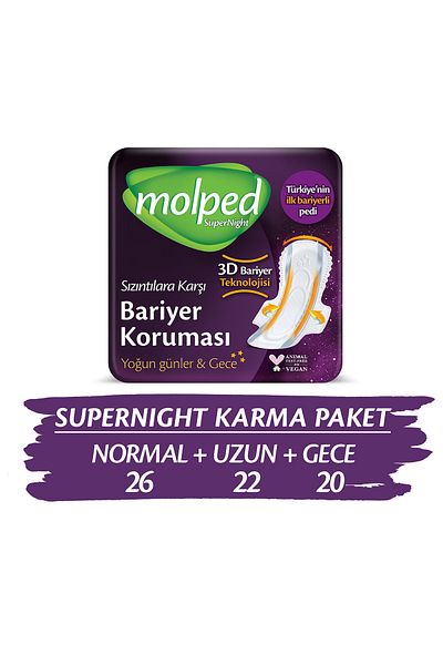 Molped Supernight 68 Pieces Economical Mixed Package