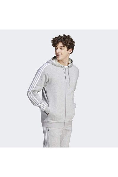 adidas Essentials Fleece 3-Stripes Hoodie με φερμουάρ