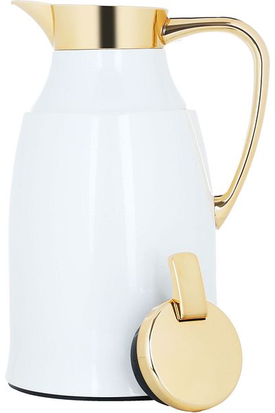 Alsaif Gallery Diriyah Thermos White Pearl And Gold 1.3 Liters