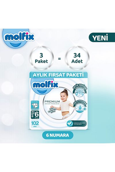Molfix Premium Monthly Opportunity Package 6 Sizes 102 Pieces