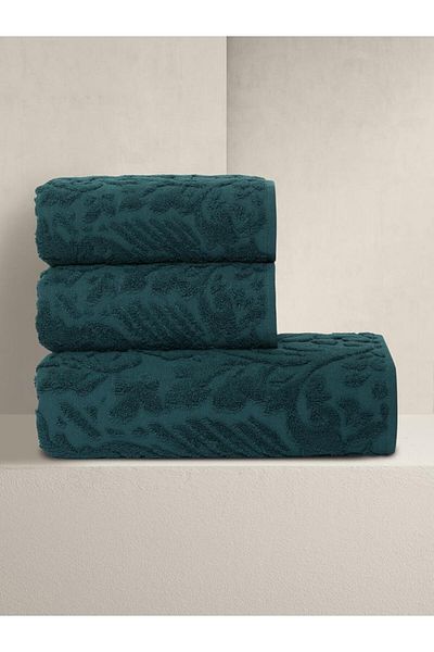 Karna Home Matilda Jacquard Cotton Towel Set Colorful Options 70X140