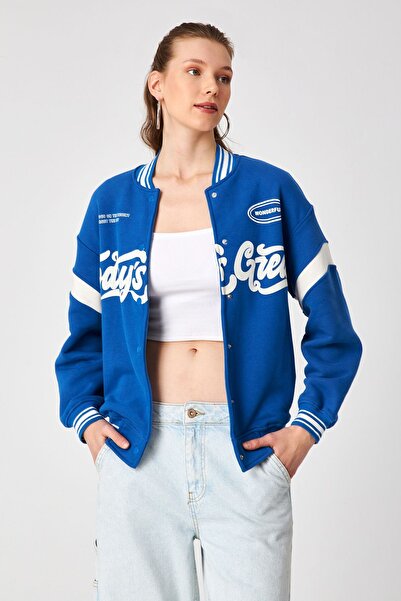 Kallisto Синій бомбер Коледж Куртка