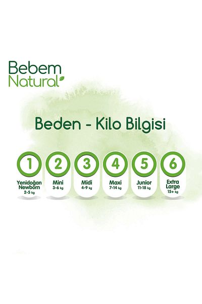 Bebem Natural Size 5 Junior Baby Diapers - Super Deal Pack 144 Pieces