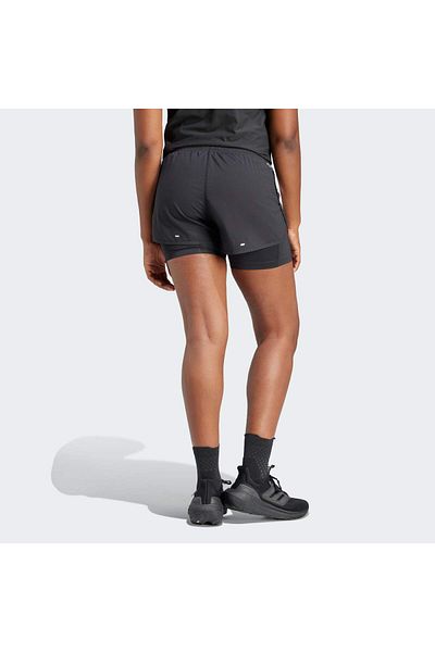 adidas Own the Run 3-Stripes 2-in-1 Shorts