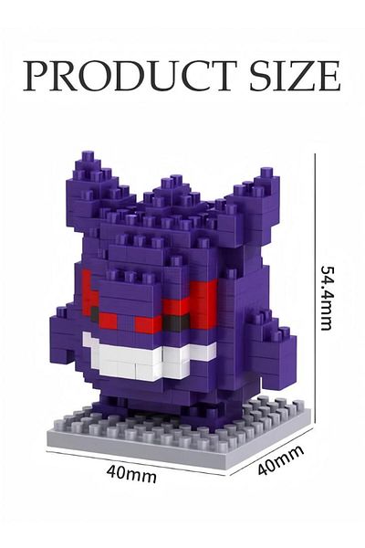 Generic Pokémon Gengar Building Blocks, Children's Building Blocks, Diamond Particles, Cartoon Toys