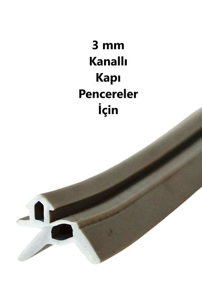 BABAWİCK 3mm Channel Pen Is Compatible with Door Window, Wick Made of Tpe 10 Meters Gray Pen Wick